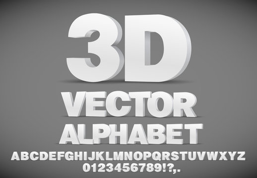 3D Alphabet Set