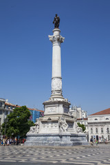 Fototapeta na wymiar Rossio, statue de Pierre 1er