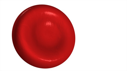 Illustration of a red blood cell isolated on a white background