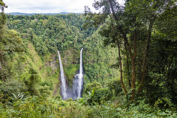 Tad Fane waterfall in Dong Hua Sao National Protected Area, Bolaven Plateau, Champasak Province, Laos