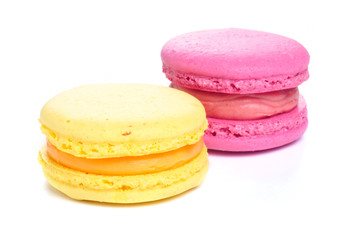 Set of colorful macarons