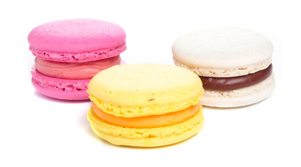 Set of colorful macarons