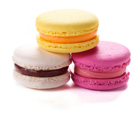 Set of colorful macarons
