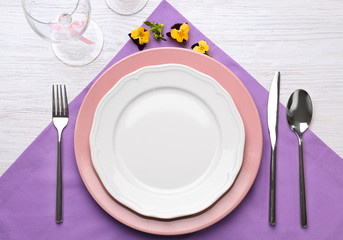 Beautiful festive table setting