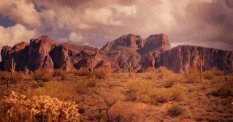 Fensteraufkleber Arizona-Wüste Wild-West-Landschaft © BCFC