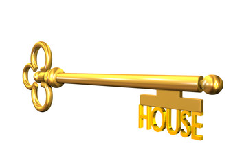Chave Dourada com a palavra casa
