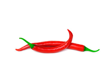 chilli on white background
