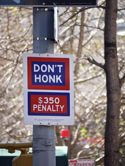Don't honk sign
