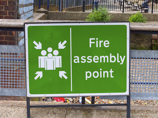 Assembly point sign