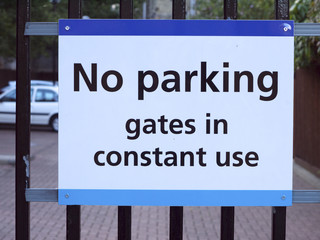 No parking sign