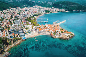 Budva, Montenegro. Aerial view.
