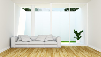The living japan style minimal in home - 3d rendering 