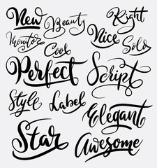 Star and perfect hand written typography. Good use for logotype, symbol, cover label, product, brand, poster title or any graphic design you want. Easy to use or change color
