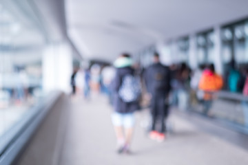 Abstract blur people in airport for background, Transport concept