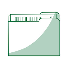 green silhouette shading court documents folder