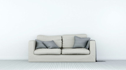 The interior living space decoration in condominium - 3d rendering 