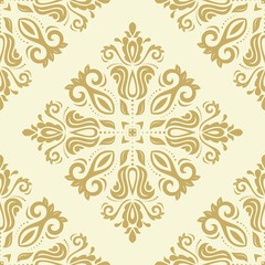 Seamless classic golden pattern. Traditional orient ornament