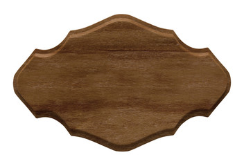 Typically German wood board isolated on white background. 3D render.