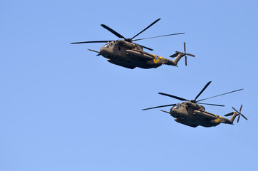 Air parade in the sky of Israel