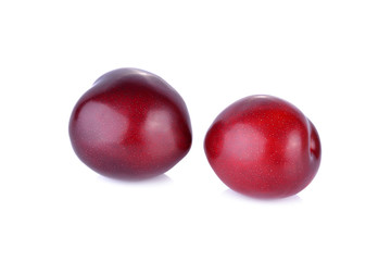fresh gulf ruby plum on white background