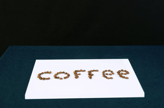 Fototapeta inscription coffee beans