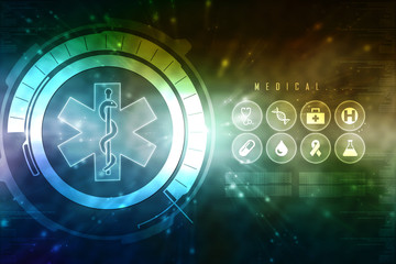 2d illustration medicine pharmacy sign snake