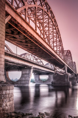 High Dynamic Range Imaging. Metro bridge. Kiev,Ukraine