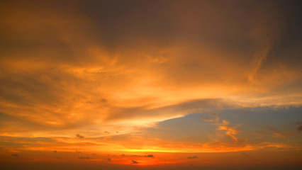 Naklejka na ściany i meble evening sunset sky, Thailand.