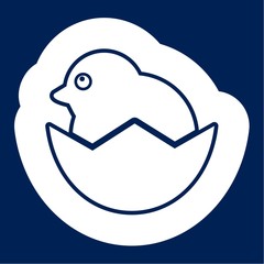 Chick hatched from an egg - Illustration