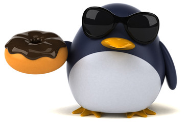 Fun penguin - 3D Illustration