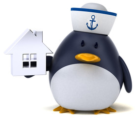 Fun penguin - 3D Illustration