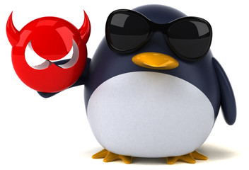 Fun penguin - 3D Illustration