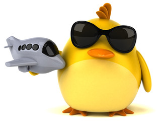 Yellow bird - 3D Illustration