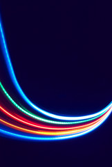 Streaky light patterns from long exposure