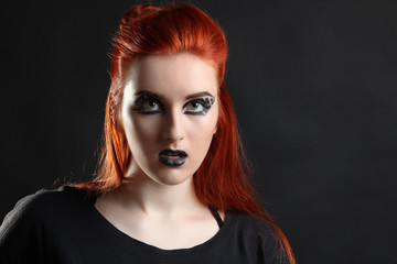  girl with black make-up