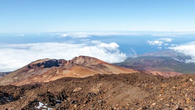 Old Teide Crater, Tenerife (time lapse, 4k UHD)