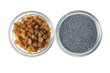 Raisins and poppy