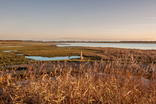 Lakes at Lauwersmeer in Holland
