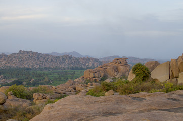 The ancient city of Hampi in India a beautiful landscape
