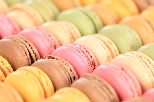 Macarons Macaroons Kekse Nachtisch Dessert aus Frankreich
