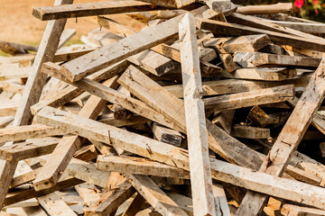 Many wood bracing. It is used in construction.