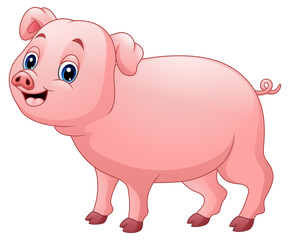Obraz na płótnie Canvas Cute pig cartoon 
