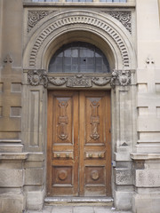 Fototapeta na wymiar Ornate wooden door