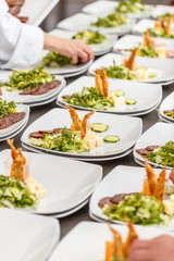 Lot of appetizer plates