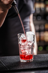 Barman at work