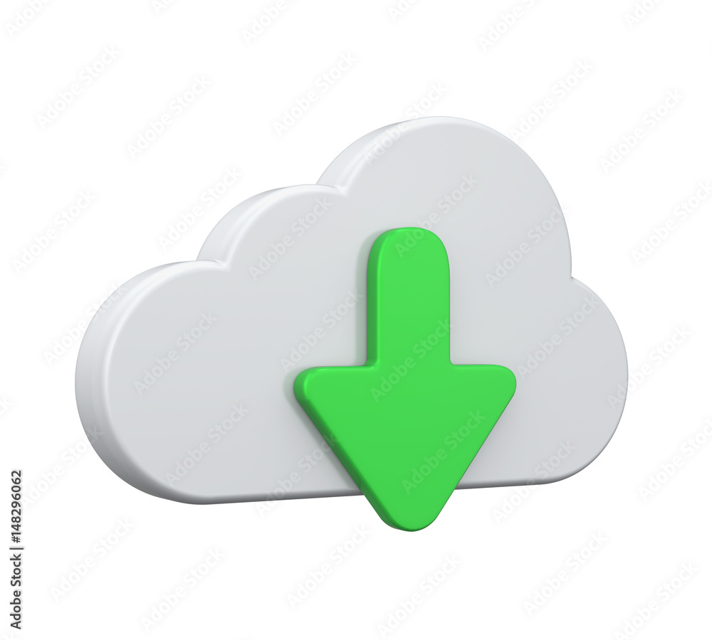 Poster cloud computing symbol isolated