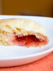 Japanese cuisine, homemade strawberry jam bun