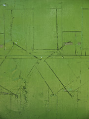 Aged green paint