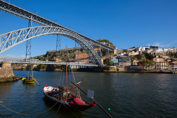 Dom Luis I bridge in Porto, Portugal.
