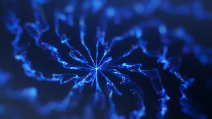 Colorful Light Streaks blue, Abstract Light Streaks in corkscrew motion with glowing effects, Abstract lighting effects on black background, particle swirls